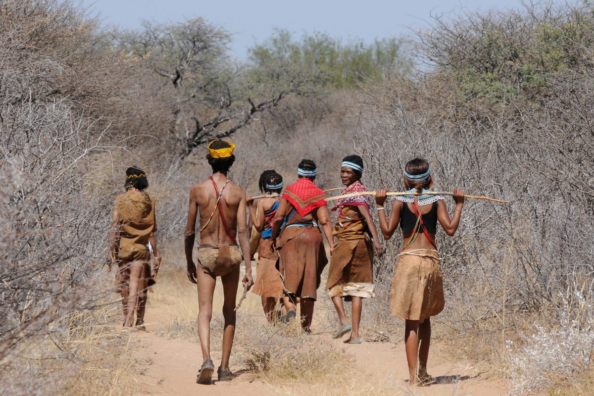 Who lives in the Okavango Delta?